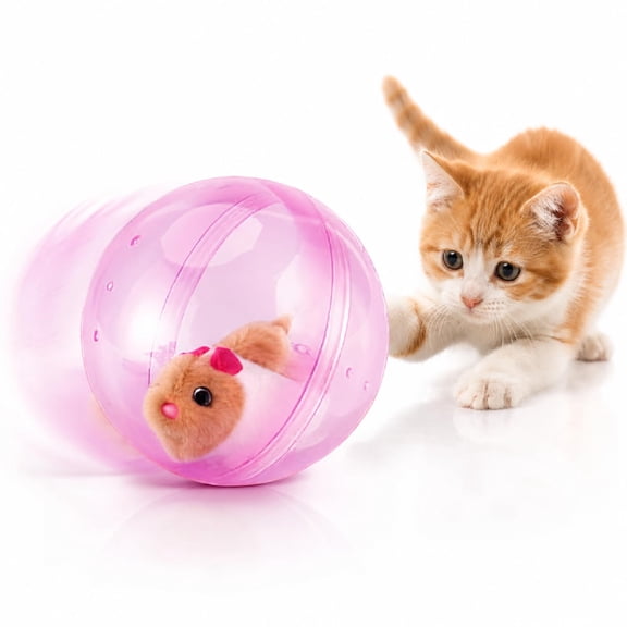 Rechargeable Smart Rolling Ball Cat Toy, Automatic Interactive Rolling Toy Ball for Cats, Hamster Ball Cat Toy for Indoor Play and Exercise
