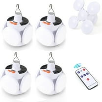 Rechargeable Solar Camping Lantern with Remote, Collapsible Portable LED Light for Hiking, Night Fishing, and Emergency Use,4 PCS