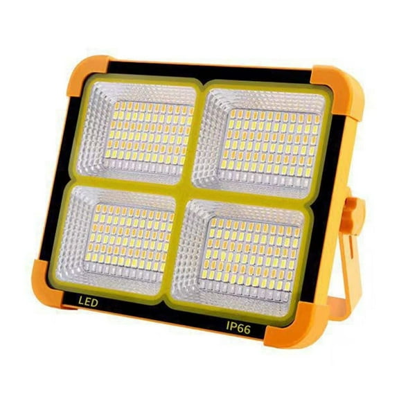 Rechargeable Solar Camping Light with Stand, Cordless 100W 12000mAh Battery Emergency Light with 4 Light Modes, Portable LED Work Flood Light for Power Failure, Car Repair, Construction Job Site