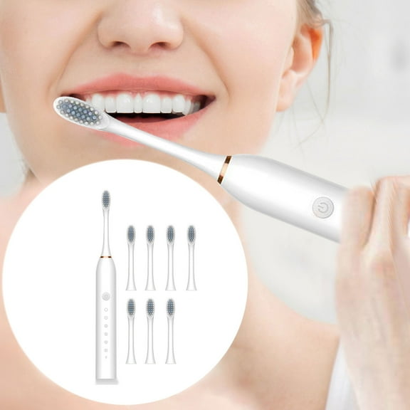 Rechargeable Sonic Electric Toothbrush, Toothbrush Toothbrush With 8 Brush Heads Smart 6 Speed Timer Toothbrush IPX7 Newly Upgraded Toothbrush Longe