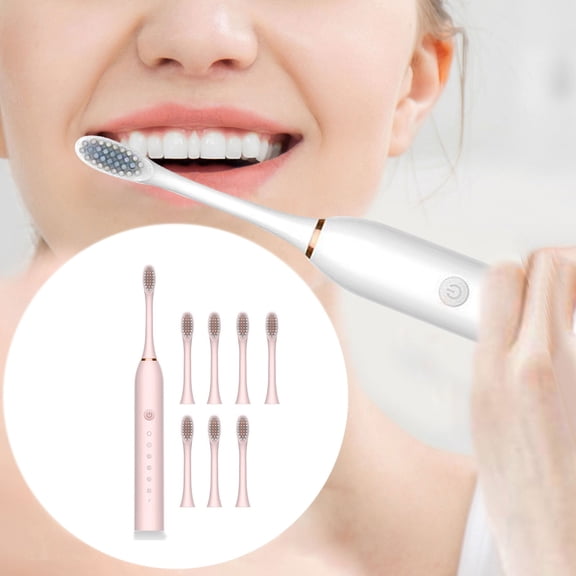 Rechargeable Sonic Electric Toothbrush, Toothbrush Toothbrush With 8 Brush Heads Smart 6 Speed Timer Toothbrush IPX7 Newly Upgraded Toothbrush Longe