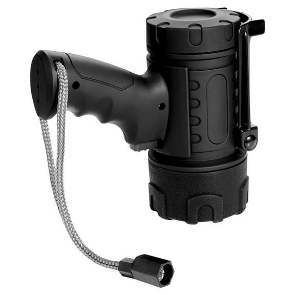 Rechargeable Spotlight Flashlight, 200,000 Lumens, IP67 Waterproof, 4 Light Modes, USB Charging Port, Detachable Lens, Handheld LED Searchlight