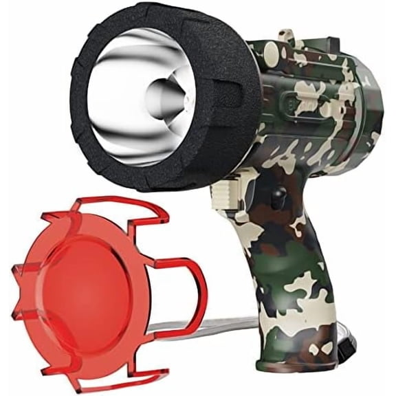 Rechargeable Spotlight Flashlight, High Lumen Hand held Spotlight Waterproof Flashlight Hunting Lamp with red Filter Camouflage Green Mini$$Tools & Hardware Other