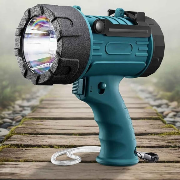 Rechargeable Spotlight Flashlight IP67 Waterproof with LED, Long Running Spot Light, Impact Resistant Handheld Spotlight with Foldable Stand Red Lens