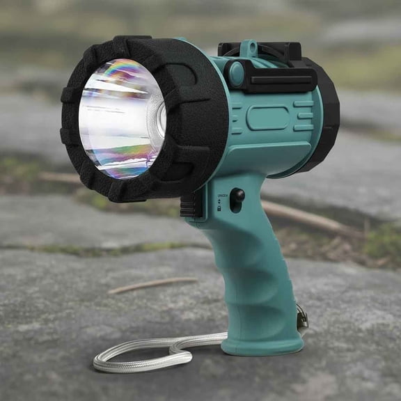Rechargeable Spotlight, Super Bright High Lumen LED Waterproof Handheld Spotlight Long Lasting Flashlight Searchlight with Detachable Red Light Filter