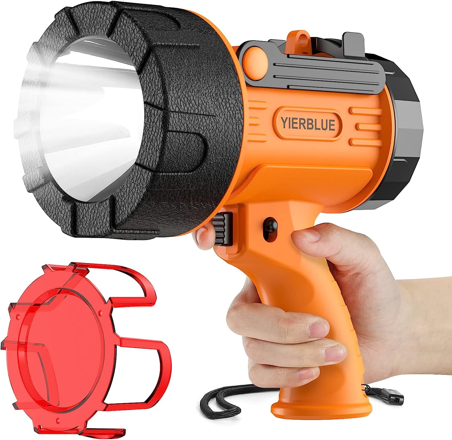 Rechargeable Spotlight, Waterproof Handheld Flashlight, 200000 Lumens ...