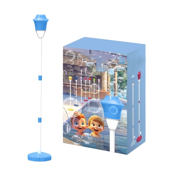 Rechargeable Standing Bubble Machine, Bubble Blower Machine with Lights, Adjustable Height for Outdoor Garden Wedding Party Decor