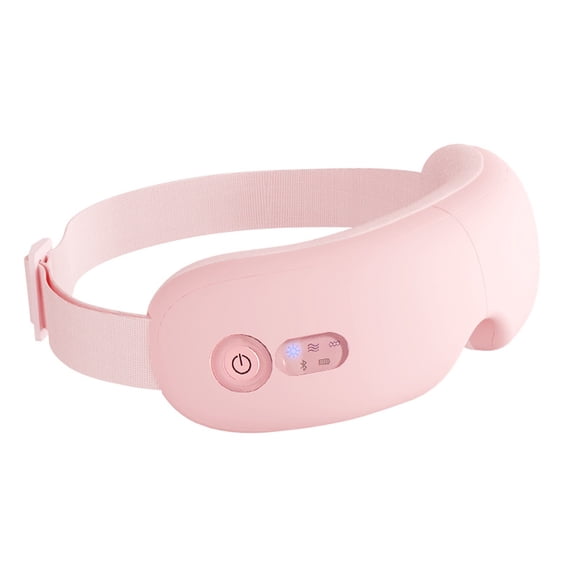 Rechargeable Steam Heated Eye Mask for Fatigue Relief | Air Pressure & Vibration Eye Massager | Foldable Design