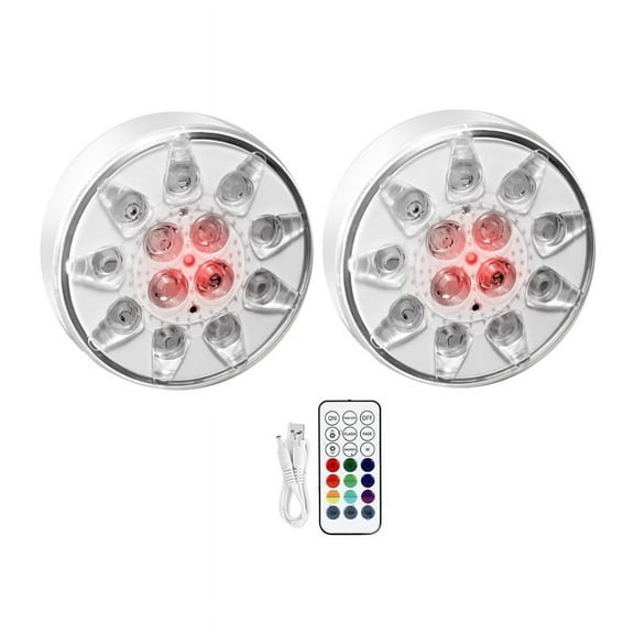Rechargeable Submersible LED Pool Lights with Remote,Waterproof Floating Pond Light,Underwater Lights,2 x Pool Lights 1 x cable 2 x Hook 1 x Remote control,White