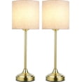thumbnail image 1 of Rechargeable Table Lamp, 2-Pack, 8000mAh, Dimmable, Ambient Light, 2700K, Touch Control, Portable, LED, Wireless, Cordless, Battery Operated, Desk Lamp, Kitchen Lamp, Fabric Shade, for Dining Room, 1 of 8