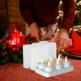 thumbnail image 1 of Rechargeable Tea Lights Flameless Candles With Remote Led Candles With Timer Battery Operated Candles For Home Decor Flameless Centerpiece Table Decorations, 1 of 6