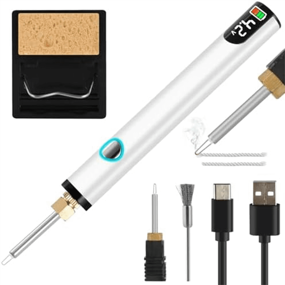 Rechargeable Thread Burner Kit for Jewelry Making,Digital Thread Zapper ...