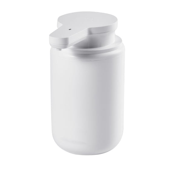 Rechargeable Touchless Automatic Foam Soap Dispenser 300ml 10oz with Adjustable Pump and Level Indicator Modern White for Bathroom Kitchen