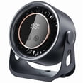 thumbnail image 1 of Rechargeable USB Desk Fan, Quiet Table Fan with Turbo Airflow, Small Battery Desktop Fans, 6 Speeds, 180° Tilt, Humidifier, for Home Office, 1 of 9