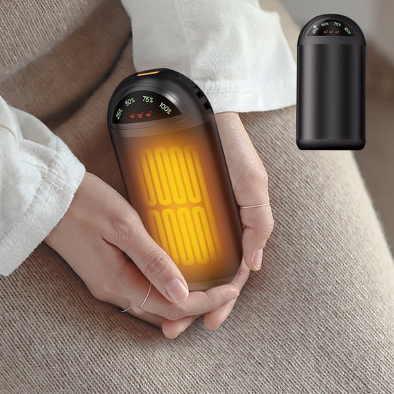 Rechargeable USB Hand Warmer, 2 Temperature Settings Portable Pocket Warmer for Outdoor Activities, Fast Heating for Cold Weather Use(Black)