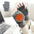 thumbnail image 1 of Rechargeable USB Heated Gloves - Removable & Washable Hand Warmers with Adjustable Temperature Settings, Quick Heat for Outdoor & Indoor Use - Ideal for Computer Work, Hiking, Camping Gray, 1 of 6