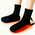 thumbnail image 1 of Rechargeable USB Heated Socks and Slippers, Indoor Foot Warmers with Heating Pad, Thermal Knitted Socks for Men and Women, Winter Comfort for Home, Office, and Camping, 1 of 5