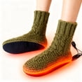 thumbnail image 1 of Rechargeable USB Heated Socks and Slippers, Indoor Foot Warmers with Heating Pad, Thermal Knitted Socks for Men and Women, Winter Comfort for Home, Office, and Camping, 1 of 4