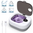 thumbnail image 1 of Ultrasonic Retainer Cleaner Machine, 48kHz High-Frequency , UV Cleaner , 2-in-1 Professional Portable Cleaner for Mouth Guards, Aligners, Jewelry, Home & Travel Use, 1 of 7