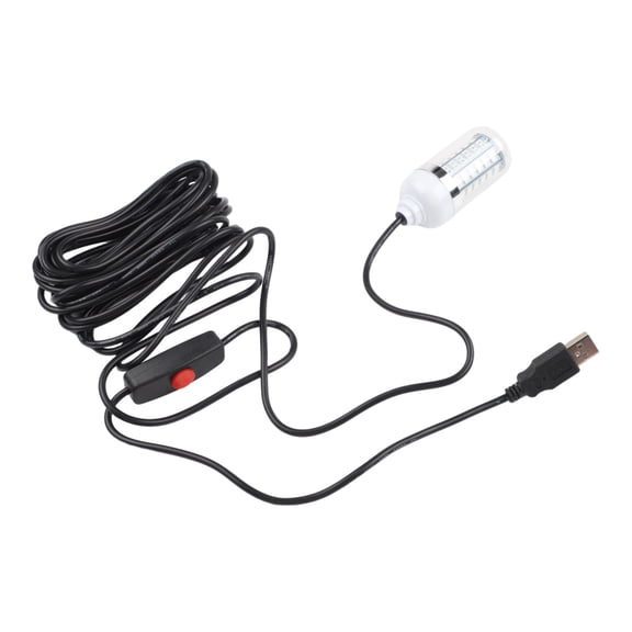 Rechargeable Underwater LED Fish Finder Light 5V Waterproof Portable Fishing Lure Lamp For Night Fishing Boats Aquariums Pools -75X30mm (blue.)