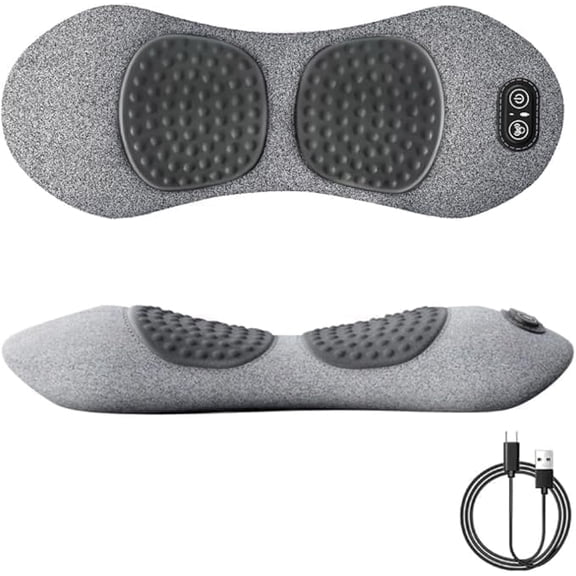 Rechargeable Upgraded Soothe Back Massager, 3 in 1 Back Massager for Sciatica, Massage Relaxer for Neck, Shoulders and Suitable Smooth Spine-gray