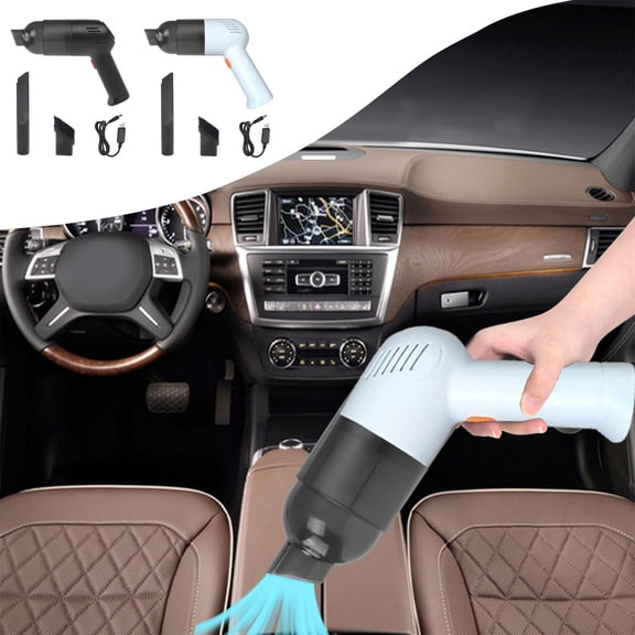 Rechargeable Vacuum Cleaner, Handheld Car Vacuum with 2000mah Battery and 120w Motor, 12000pa Powerful Suction for Quick Cleaning, Portable Cordless Vac for Auto Interior Detailing and Pet