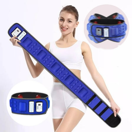 Rechargeable Vibrating Massage Belt with 5 Motors Infrared Heating for Waist Trimming Muscle Relaxation