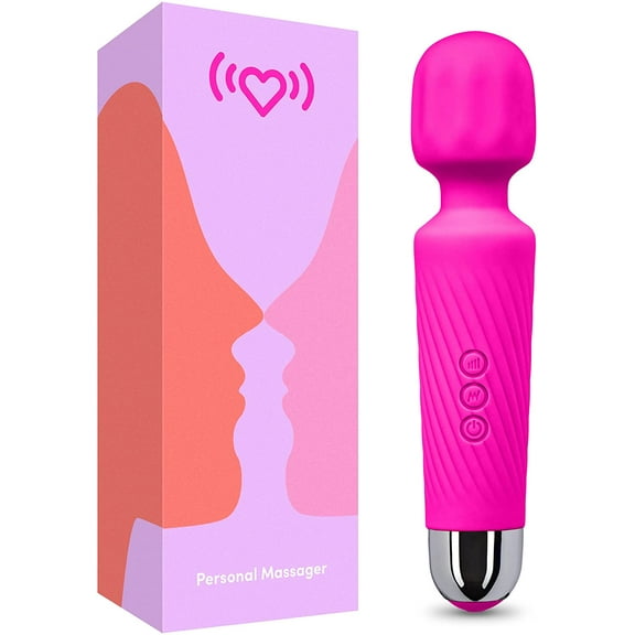 Rechargeable Vibrator - 20 Patterns & 8 Speeds - G-Spot Vibrator Clit, Sex Toys, Vibrator for Women Pleasure, Quiet & Small Vibrator, Dildo, Personal Wand Massager, Female Adult Toys (Hot Pink)
