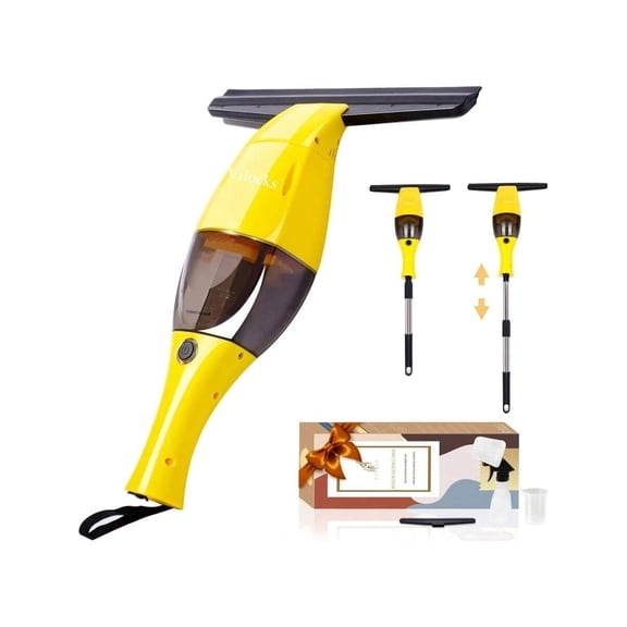 Rechargeable Window Vac, Window Vacuum Squeegee Cordless, Window Cleaner Vacuum, Cleaning, Mirrors, Tiles, Glass Doors And Car Windshield, 11 Inches
