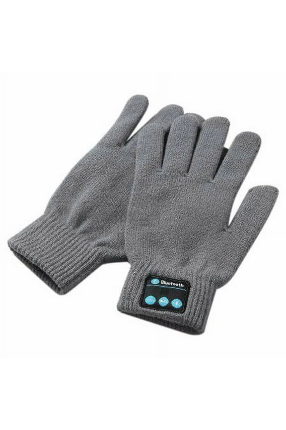 Rechargeable Wireless Bluetooth Gloves, Winter Warm Smart Wireless Bluetooth Talking Touchscreen Gloves for Outdoor Sports With Built-in Mic, Gifts (Gray)