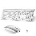 thumbnail image 1 of Rechargeable Wireless Keyboard Mouse, UrbanX Slim Thin Low Profile Keyboard and Mouse Combo with Numeric Keypad Silent Keys for Acer Chromebook 14" Laptop - White, 1 of 7