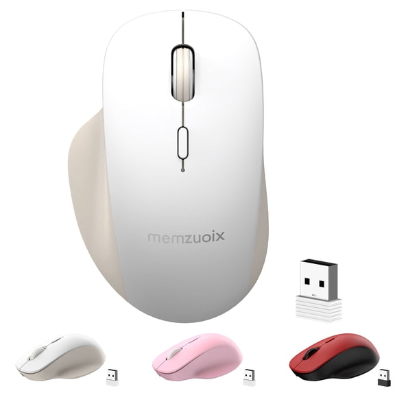 Wireless Mouse, Low Noise Silent Mouse, Rechargeable Wireless Mouse Supporting Bluetooth 5.3 and 2.4GHz USB Connection,Works with Windows, Mac, Chrome OS, Laptops, Desktops and Tablets