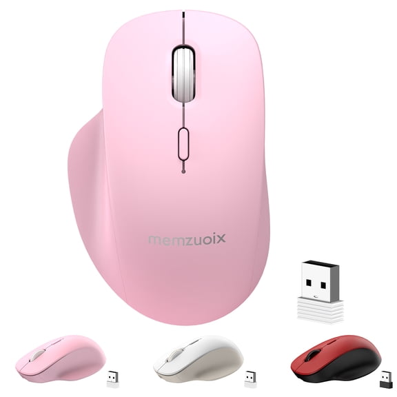 Wireless Mouse, Low Noise Silent Mouse, Rechargeable Wireless Mouse Supporting Bluetooth 5.3 and 2.4GHz USB Connection,Works with Windows, Mac, Chrome OS, Laptops, Desktops and Tablets