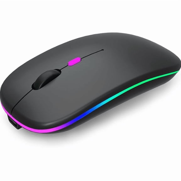 Rechargeable Wireless Mouse  Ergonomic Honeycomb Design  Bluetooth Optical Mouse with RGB Backlight  Silent Click for Laptop PC  USB-C Charging