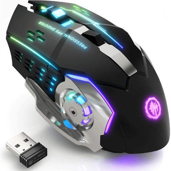 Rechargeable Wireless Mouse Gaming Computer Silent Bluetooth Mouse USB Mechanical E-Sports Backlight PC Gamer Mouse For Computer
