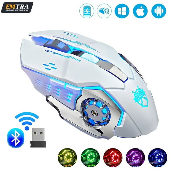 Rechargeable Wireless Mouse Gaming Computer Silent Bluetooth Mouse USB Mechanical E-Sports Backlight PC Gamer Mouse For Computer
