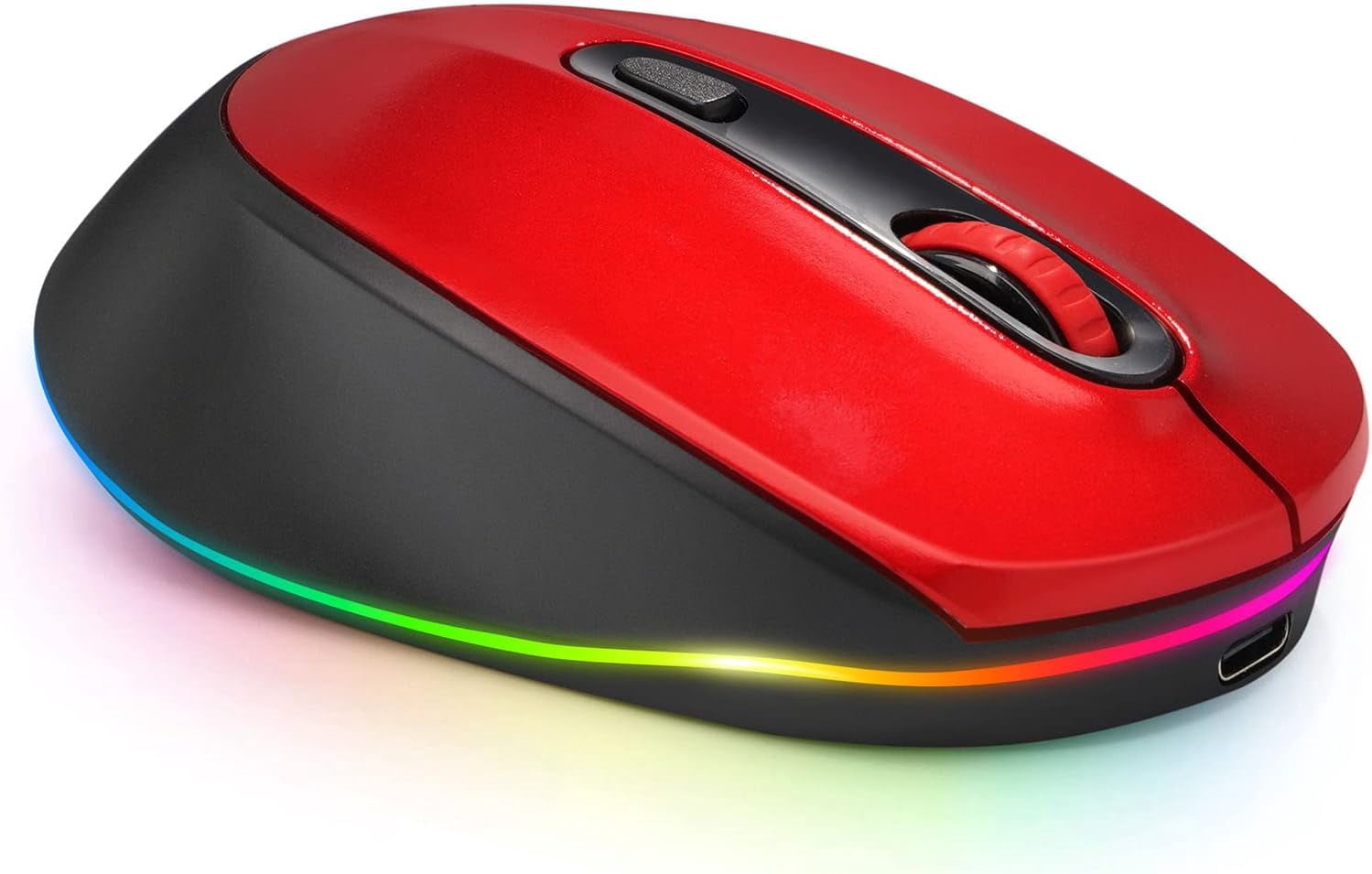 Rechargeable Wireless Mouse -Light Up Mouse for Laptop, Small Cordless ...