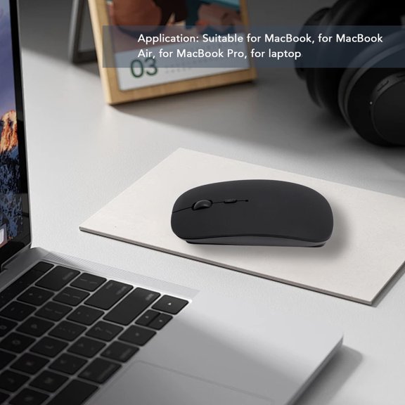 Rechargeable Wireless Mouse, Silent, Ergonomic Design, 3 DPI Levels, Ideal For Travel Office