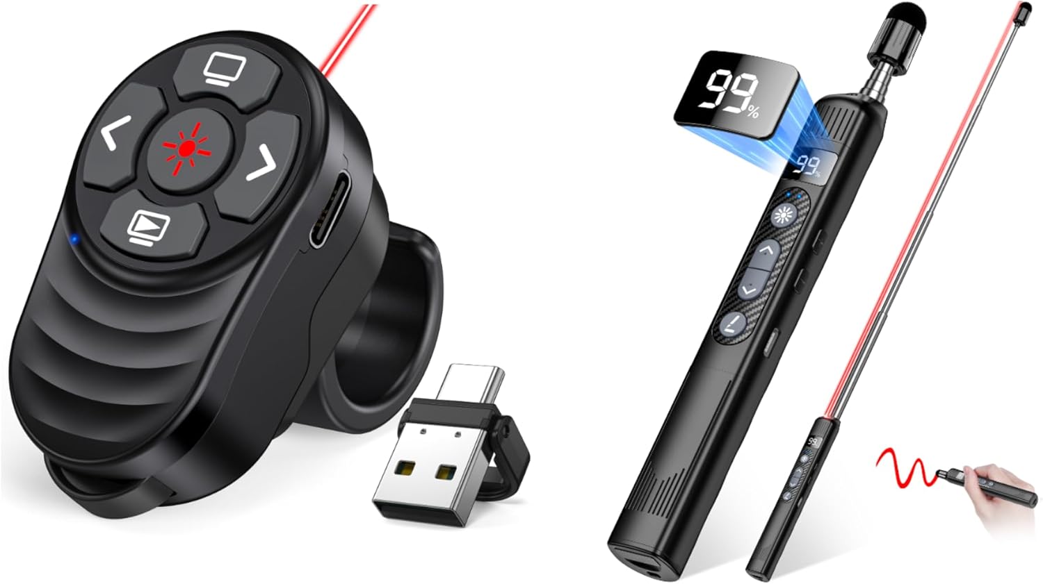 Rechargeable Wireless Presentation Clicker: Powerpoint Clicker with ...