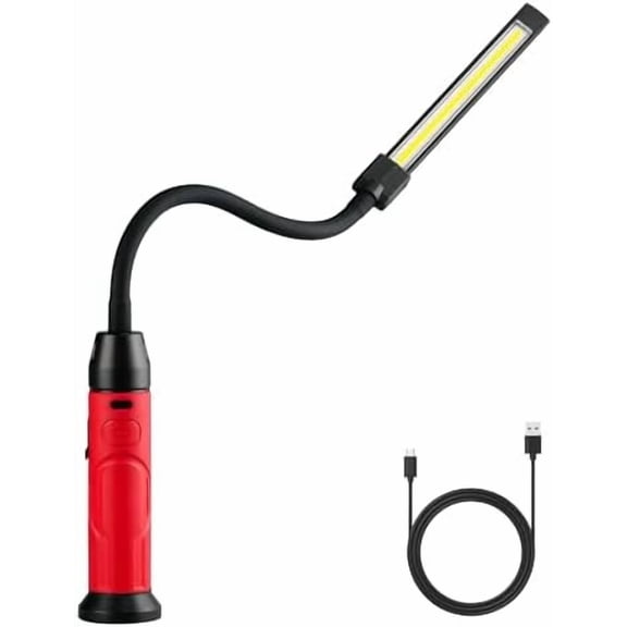 Rechargeable Work Light Magnetic, 800LM LED Work Light with Flexible Gooseneck, 3 Modes Mechanic Light for Work Bench, Auto Repair, Lathe, Gift for Men$$Tools & Hardware Other
