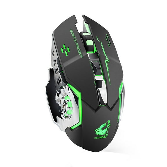 Rechargeable X8 Wireless Silent LED Backlit USB Optical Ergonomic Gaming