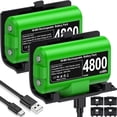 thumbnail image 1 of Rechargeable Xbox Controller Battery Pack for Xbox Series X/S, 2x4800mWh Xbox One Controller Battery, 1 of 9