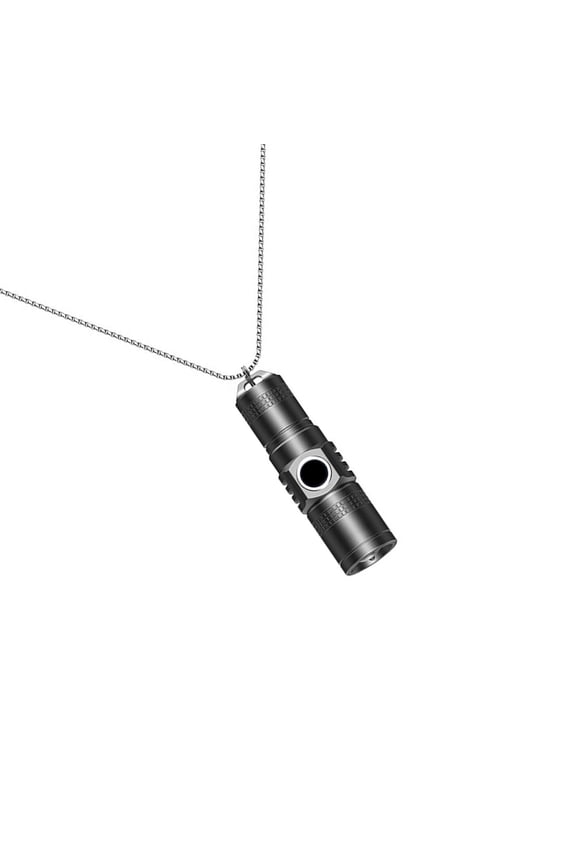 Rechargeable Zoomable Small Flashlight On Necklace Cord With 4 Lighting Addition For Outdoor Use