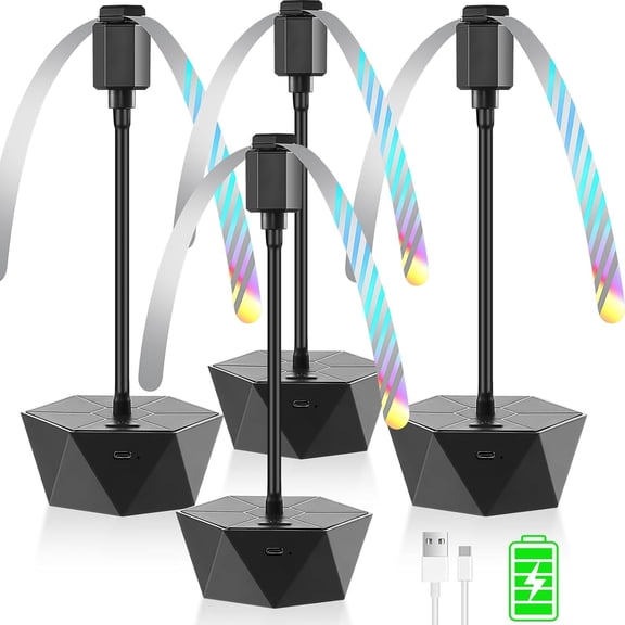 Rechargeable desktop insect-repelling fan, desktop insect repellent to keep flies away from food, portable insect-repelling fan with soft-stop blades, suitable for outdoor, picnic, terrace, and barbe