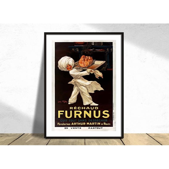 Rechaud Furnus Cuit Tout Sans Dessecher Jean D Ylen Advertising Bar Restaurant Food Cooking Art Kitchen Chef Unframed Paper Print