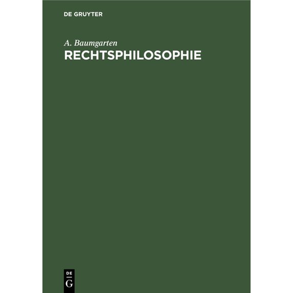 Rechtsphilosophie: Sonderausgabe Aus Dem Handbuch Der Philosophie, (Hardcover)