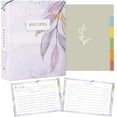Recipe Binder - 3 Ring Binder Recipe Book with Plastic Sleeves, 50