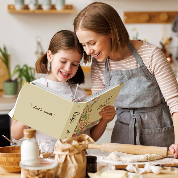 Recipe Binder 8.5x11, Recipe Book Binder with 50 Blank Recipe Cards & 12 Dividers & Plastic Sleeves & Labels & Stickers, Waterproof Recipe Binder, Recipe Book to Write in Your Own Recipes