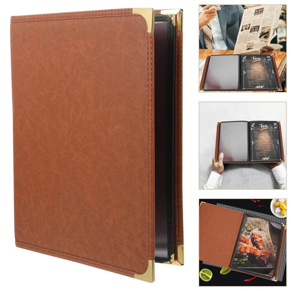 Menu Folder Stand Recipe Book Transparent Pvc Menu Folder Holder Cover Holders Protectors ...