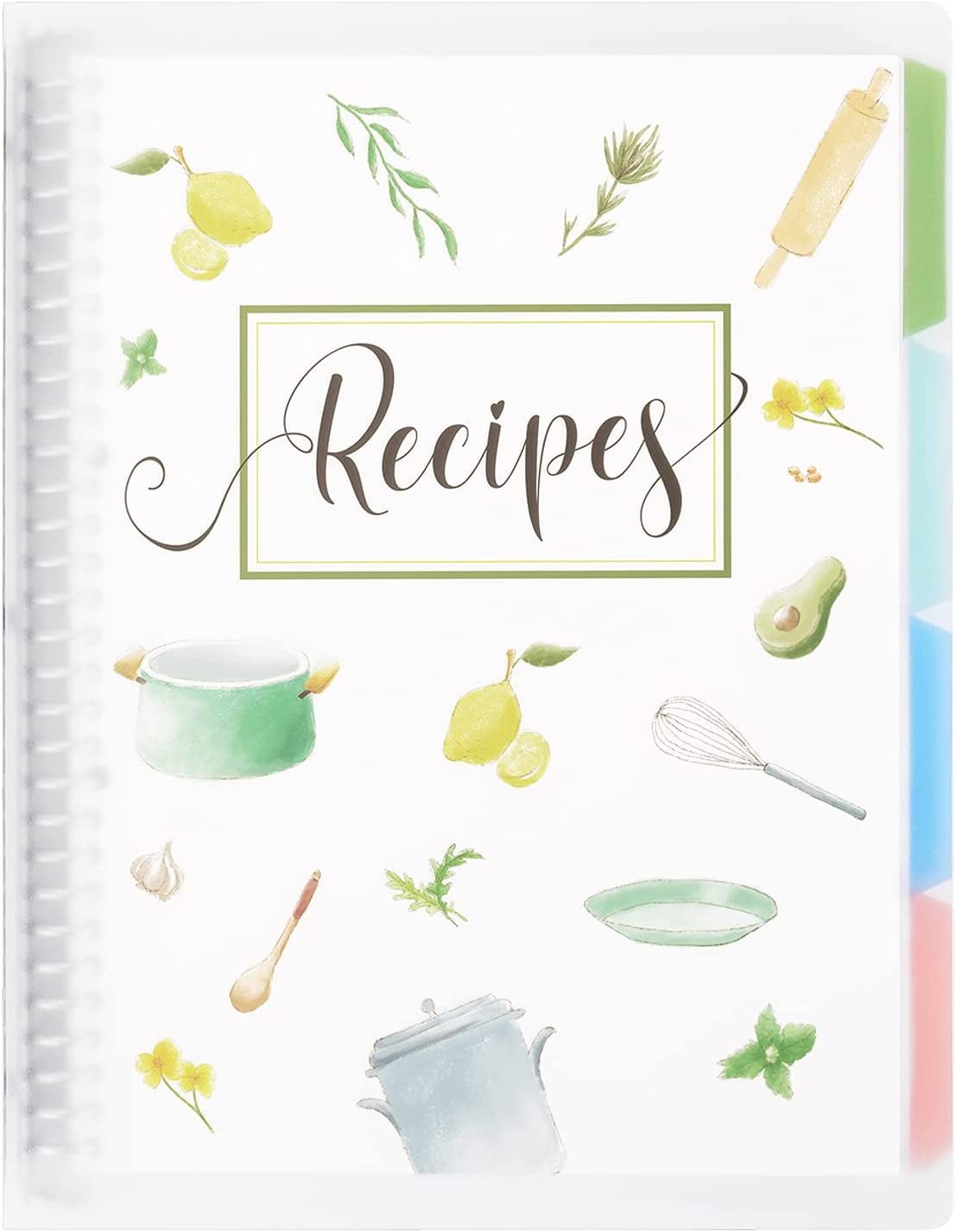 Recipe Book to Write in Your Own Recipes, Extra Large Personal Blank Recipe Notebook, Removable Recipe Journal Book Binder with 8 Dividers and 24 Tabs, Hold up to 240 Recipes